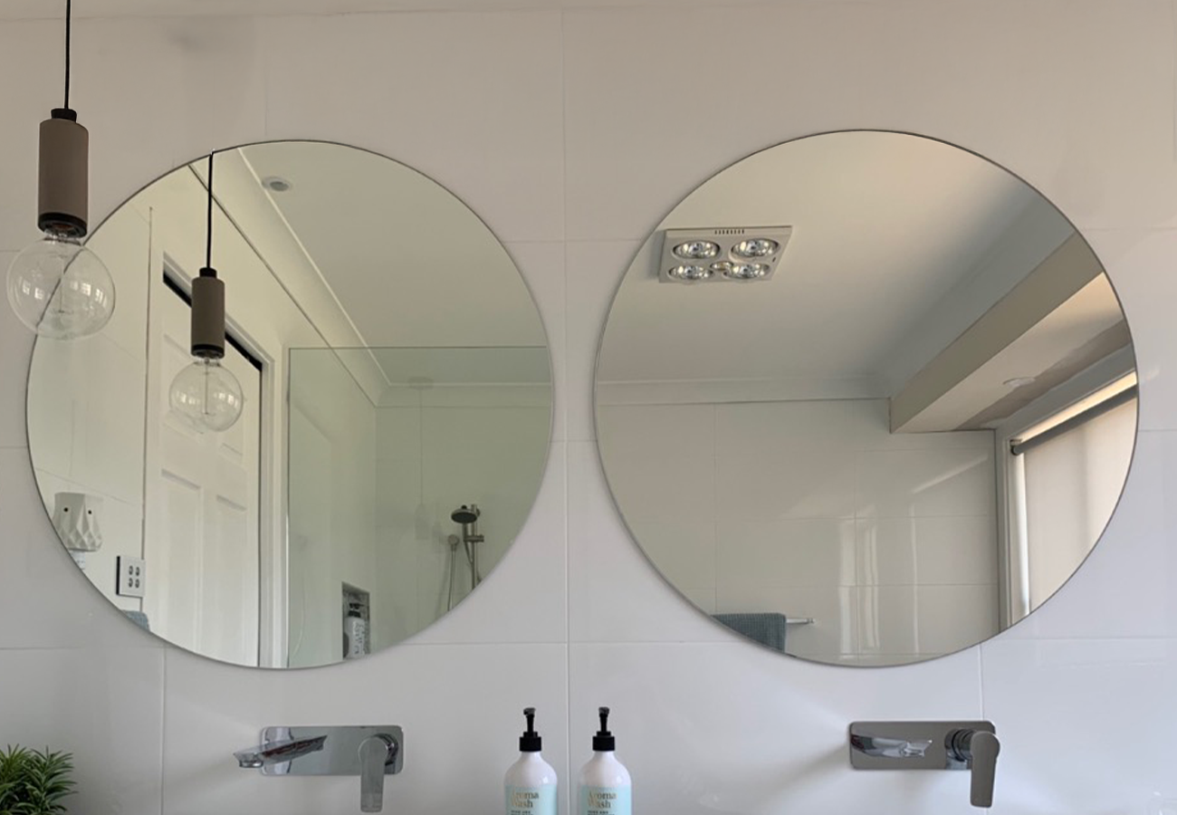 An organically shaped mirror