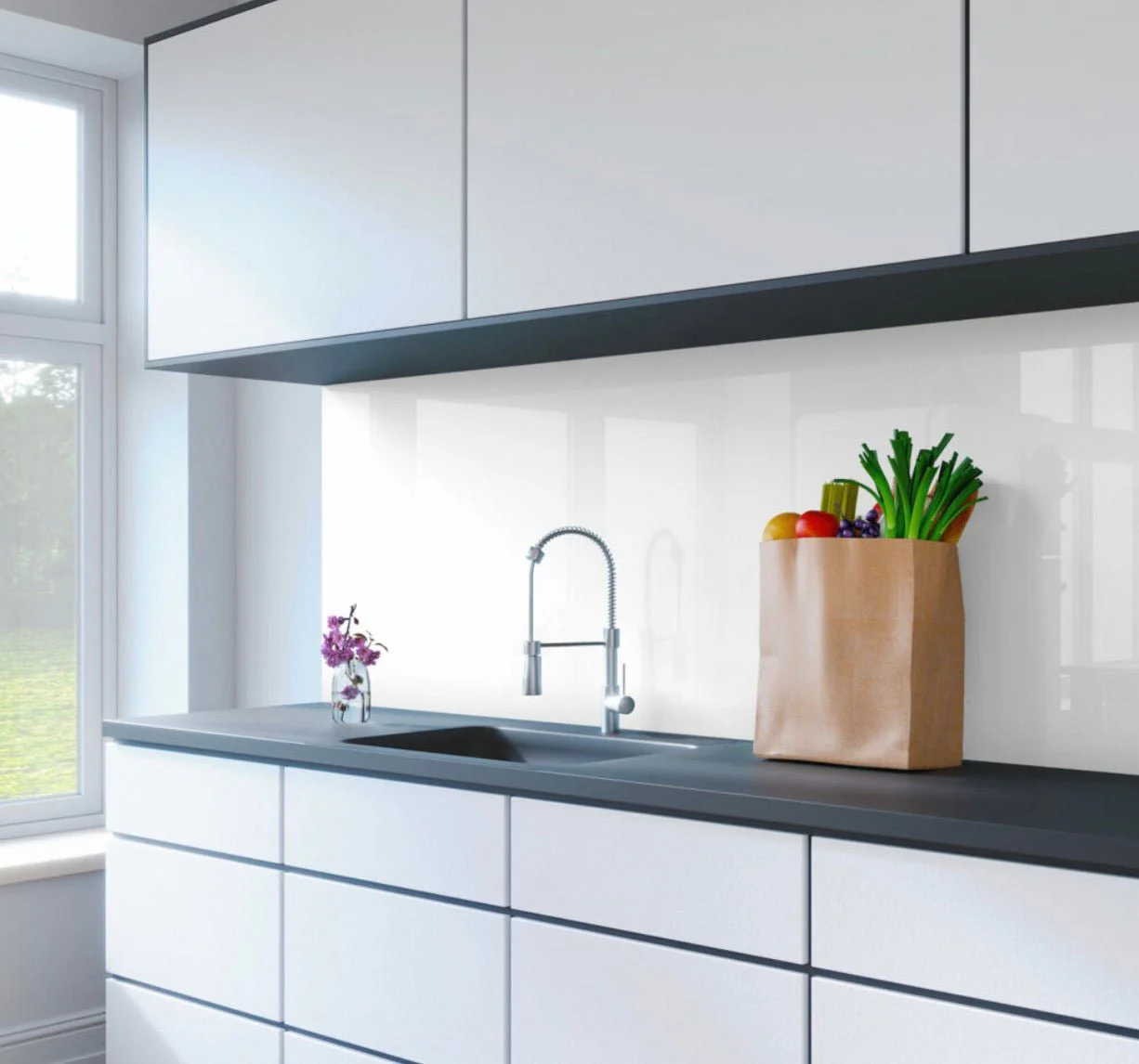 A luxury apartment kitchen