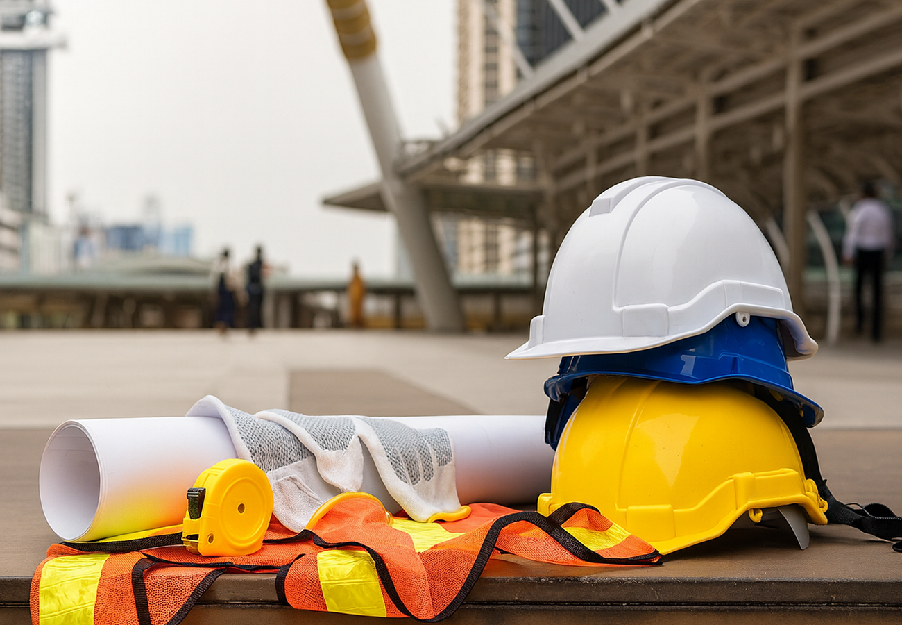 An installer working efficiently on a construction site.